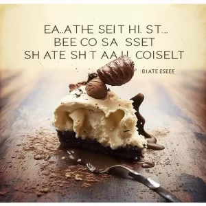 Life is short. Eat dessert first, and then tackle the challenges.