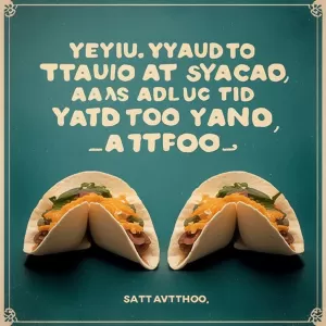 Surround yourself with tacos, not negativity.