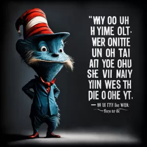 Why fit in when you were born to stand out? - Dr. Seuss