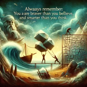 Always remember: you are braver than you believe, stronger than you seem, and smarter than you think.