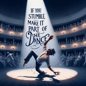 If you stumble, make it part of the dance!