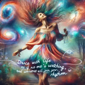 Dance with life as if no one's watching, and the universe will join your rhythm. - Stephanie Bennett Henry