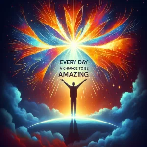 Every day, you're given the chance to be amazing. Seize it with both hands and let your amazing self shine through.