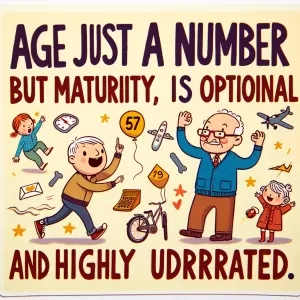 Age is just a number, but maturity is optional... and highly overrated.