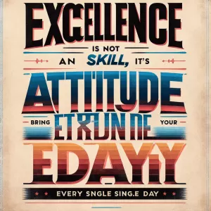 Excellence is not a skill, it's an attitude. Bring it to your work every single day.