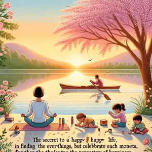 The secret to a happy life is not in having everything, but in finding joy in the little things. Celebrate each moment, for they are the threads that weave the tapestry of happiness.