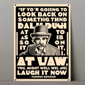 If you're going to be able to look back on something and laugh about it, you might as well laugh about it now. - Marie Osmond