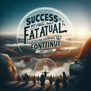 Success is not final, failure is not fatal: It is the courage to continue that counts. - Winston Churchill