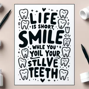 Life is short, smile while you still have teeth!