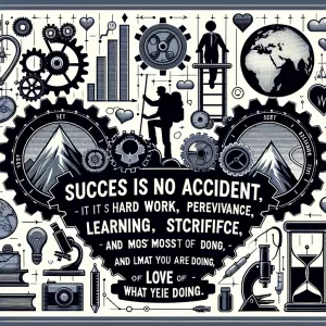 Success is no accident. It is hard work, perseverance, learning, studying, sacrifice, and most of all, love of what you are doing. - Pele