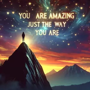 Believe in yourself and remember that you are amazing just the way you are.