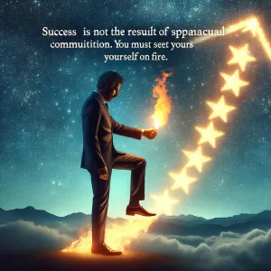 Success is not the result of spontaneous combustion. You must set yourself on fire. - Arnold H. Glasow