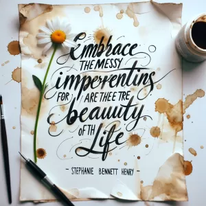 Embrace the messy imperfections, for they are the true beauty of life. - Stephanie Bennett Henry