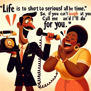 Life is too short to be serious all the time. So, if you can't laugh at yourself, call me and I'll do it for you.