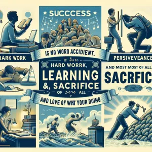 Success is no accident. It is hard work, perseverance, learning, sacrifice, and most of all, love of what you are doing. - Pele