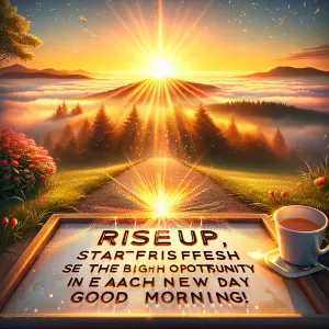 Rise up, start fresh, see the bright opportunity in each new day. Good morning! ?????