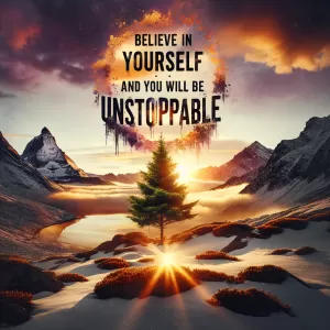 Believe in yourself and you will be unstoppable.