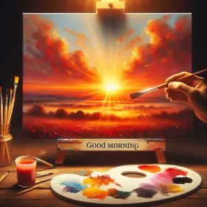 Each morning presents a new canvas for you to paint your story of success and happiness. Good morning!