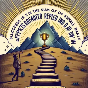 Success is the sum of small efforts repeated day in and day out. Stay focused, stay determined, and never lose sight of your goal.