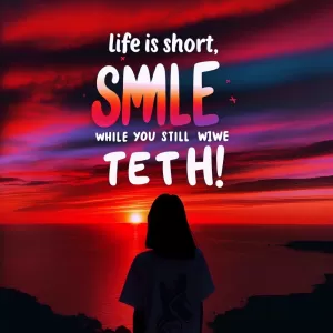 Life is short, smile while you still have teeth!