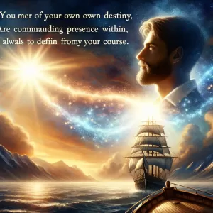 You are the captain of your own ship and the master of your own destiny. Embrace your amazing potential and sail towards your dreams with unwavering confidence.