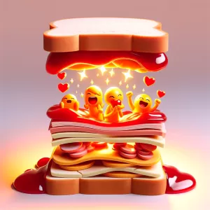 Life is like a sandwich - the more you add to it, the better it becomes. So layer it with love, laughter, and lots of ketchup!