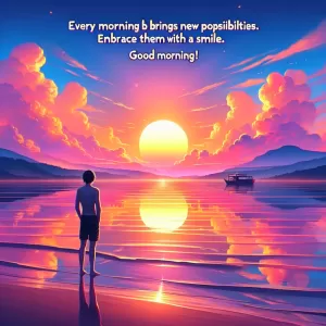 Every morning brings new possibilities. Embrace them with a smile. Good Morning!