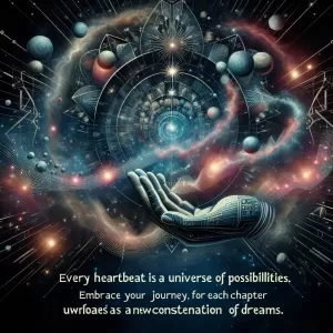 Every heartbeat is a universe of possibilities. Embrace your journey, for each chapter unfolds a new constellation of dreams. - Stephanie Bennett Henry