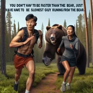 Remember, you don't have to be faster than the bear, you just have to be faster than the slowest guy running from the bear.