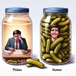 Life is like a pickle jar. It's never filled until the top, so always remember - if you're in a pickle, stack up the humor and you'll reach the top!