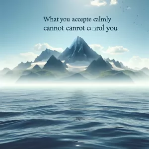 What you accept calmly cannot control you.