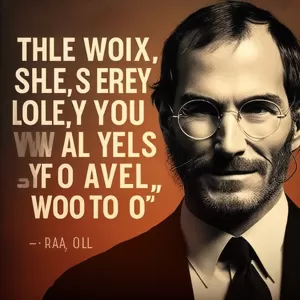 The only way to do great work is to love what you do. - Steve Jobs