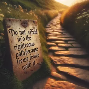 Montaigne: Do not be afraid of the righteous path just because few walk it.