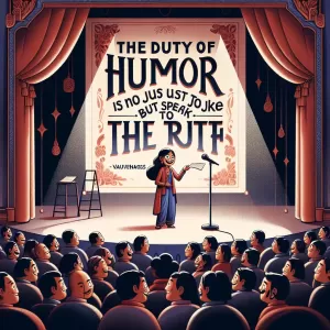 Vauvenargues: The duty of humor is not just to joke but also to speak the truth.