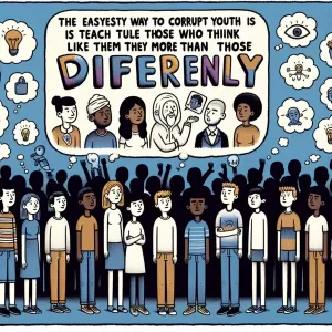 Nietzsche: The easiest way to corrupt youth is to teach them to value those who think like them more than those who think differently.