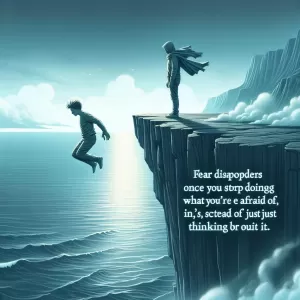 Eckhart: Fear disappears once you start doing what you’re afraid of, instead of just thinking about it.