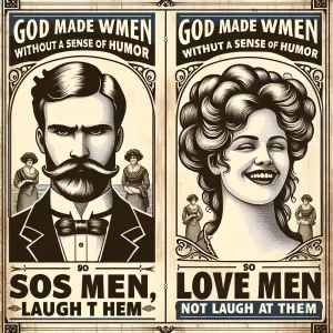 Churchill: God made women without a sense of humor so they would love men, not laugh at them.