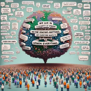 We live in a society of opinions, where no one knows anything, yet everyone wants to have an opinion on everything. – Jacque Fresco.