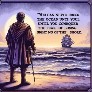 You can never cross the ocean until you conquer the fear of losing sight of the shore. – Christopher Columbus.