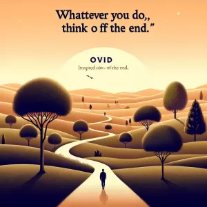 Ovid: Whatever you do, think of the end.