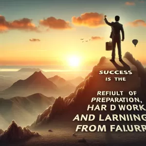 Success is the result of preparation, hard work, and learning from failure.