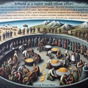 The world consists of idlers who want money without work, and fools who are willing to work without becoming rich. – George Bernard Shaw