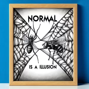 Normal is an illusion; what's normal for the spider is chaos for the fly.