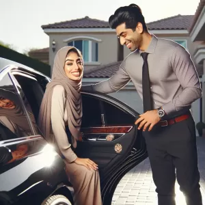 If a husband opens the car door for his wife, either the car is new or the wife is.