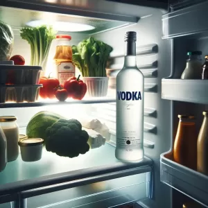 I found the first sign of aging vodka started staying in the fridge.