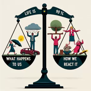 Life is 10% what happens to us and 90% how we react to it. - Charles R. Swindoll