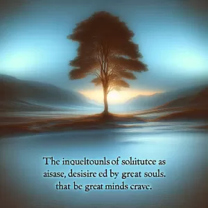 There can be no doubt that solitude is what all great souls desire. – Franz Kafka