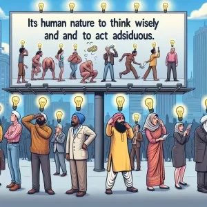 It is human nature to think wisely and to act absurdly.
