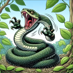 Enlarge Even if a snake is not poisonous, it should pretend to be venomous.
