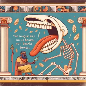The tongue has no bones, yet it breaks bones.(Ancient Greek proverb)